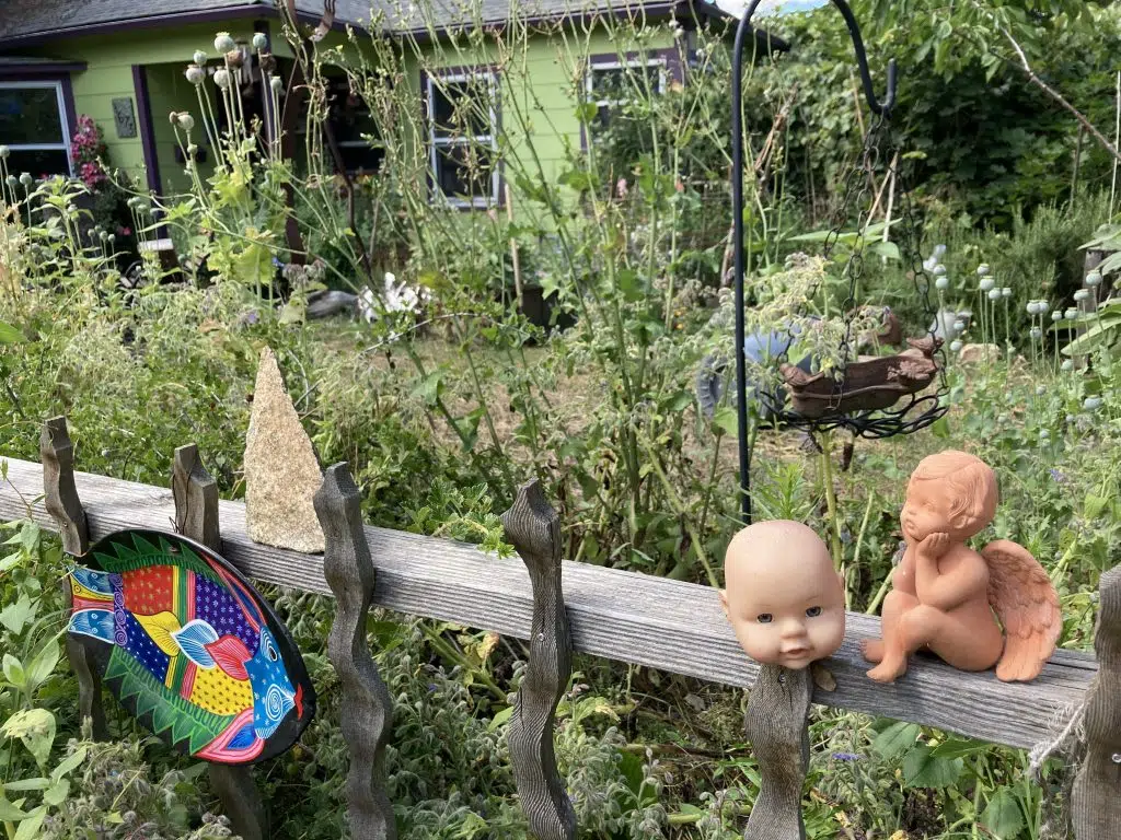 Parker Street yard art.