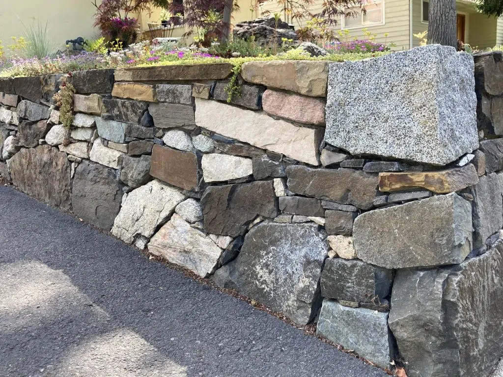 Parker Street rock wall.