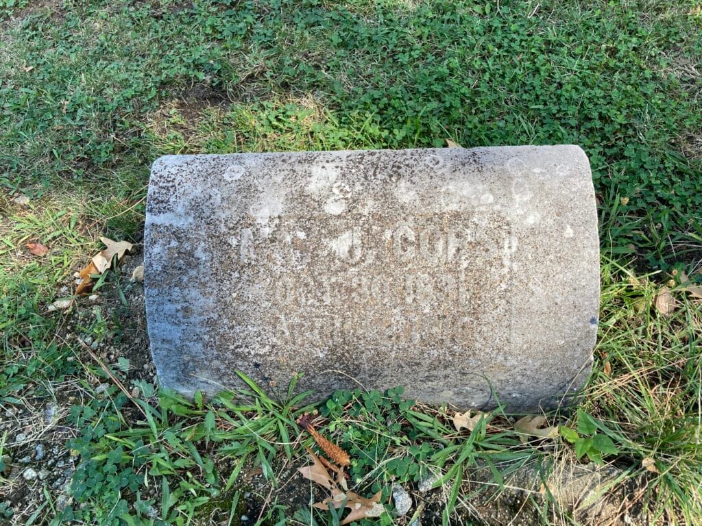 May Jacobs grave marker, at Ashland Cemetery on East Main Street.