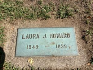 Laura J. Million Howard grave marker at Ashland Cemetery.