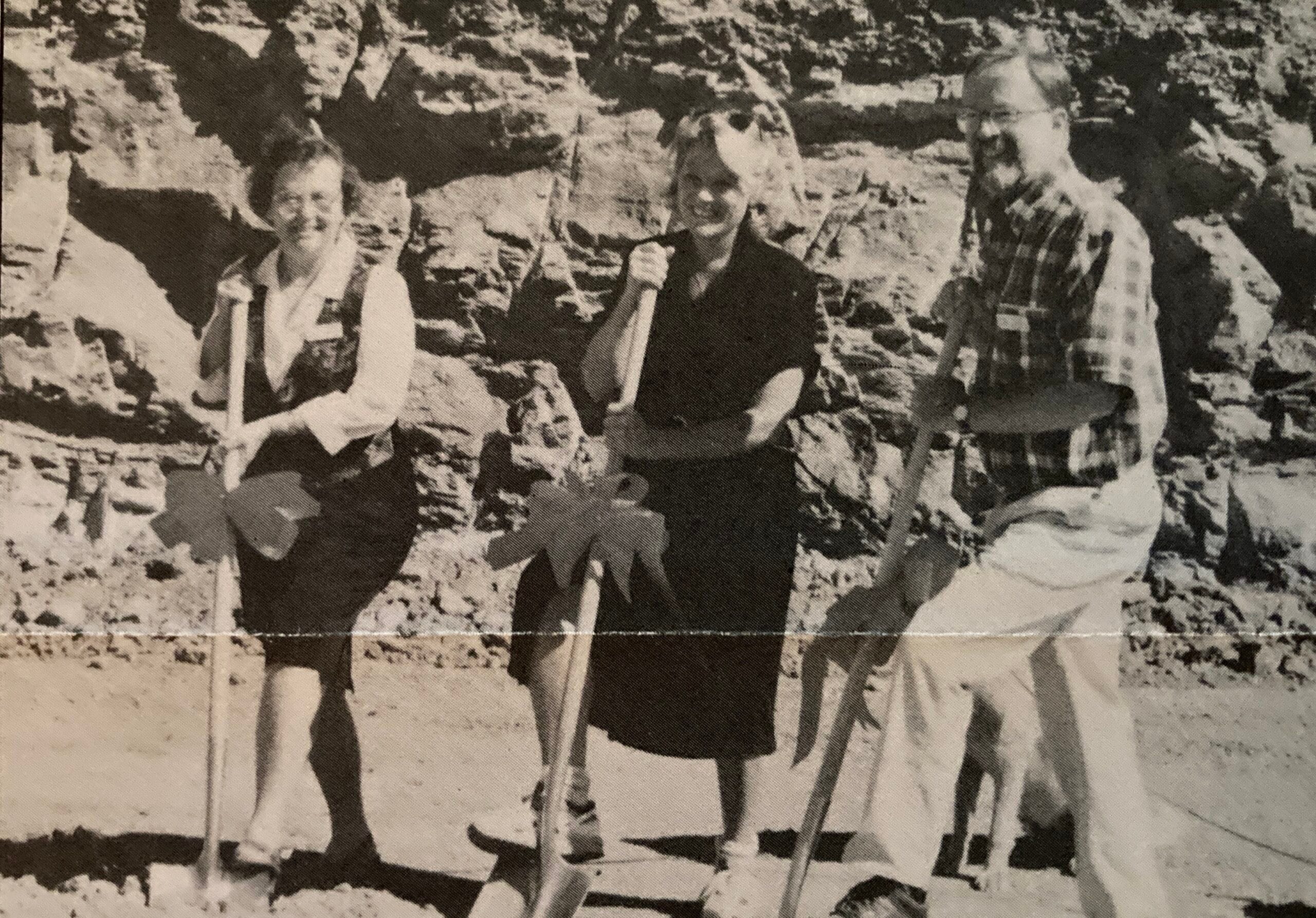 Madeline Hill, Mayor Cathy Golden and Larry Medinger at the phase 2 groundbreaking in 1996.