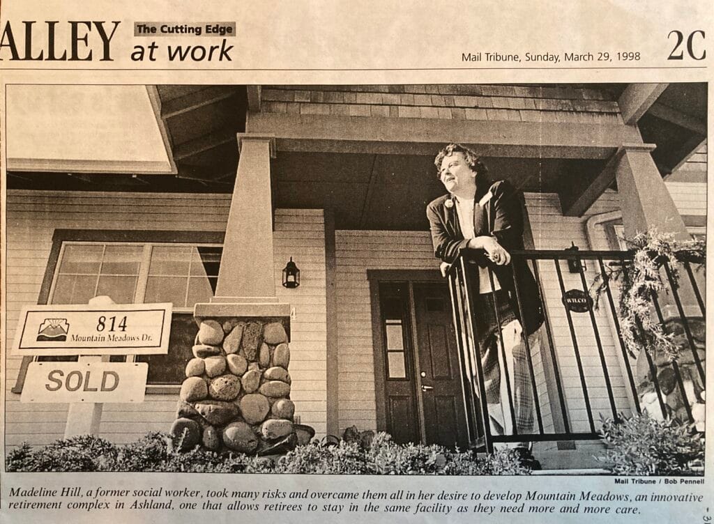 Madeline Hill in the Medford Mail Tribune, March 29, 1998