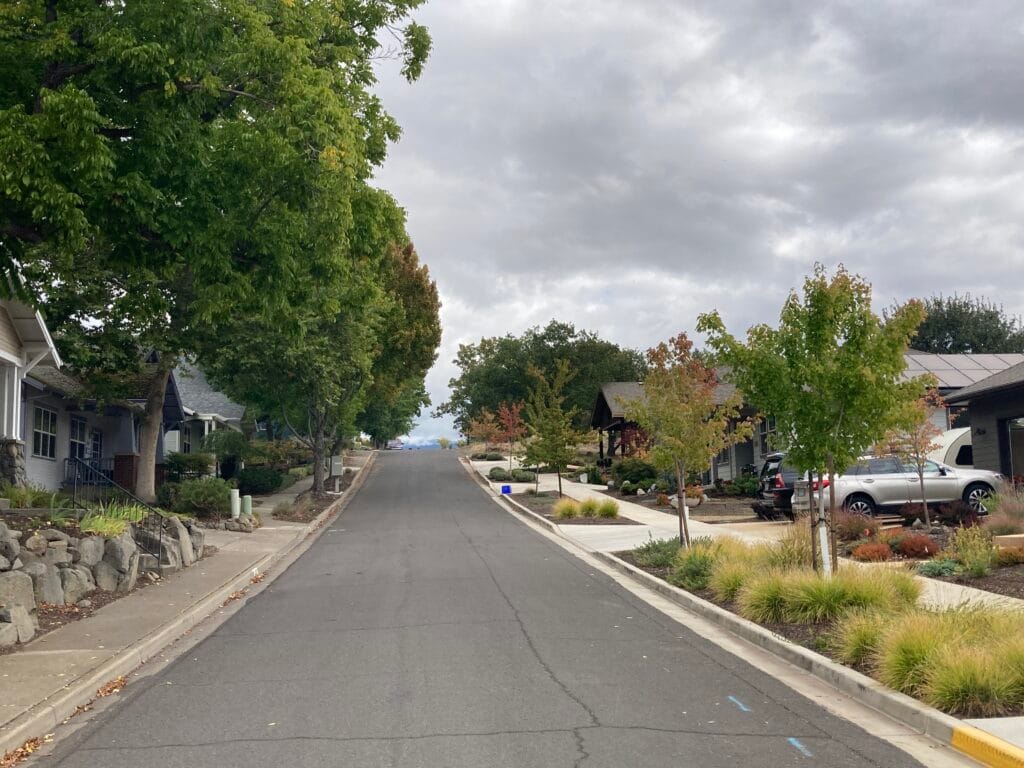 Looking east on Nepenthe Road from North Mountain Avenue.