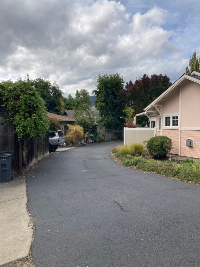 Looking down South Alley, from Boulder Creek Lane.