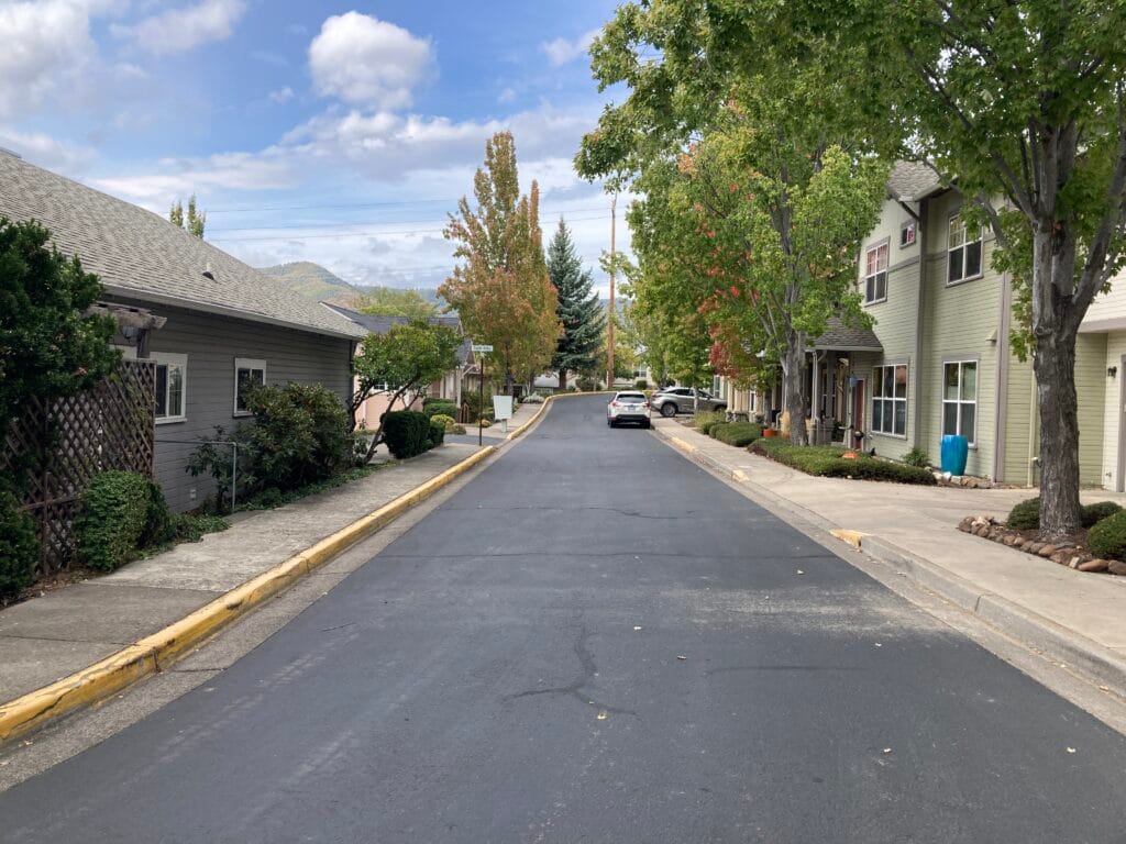 Here is the downhill section of Boulder Creek Lane.