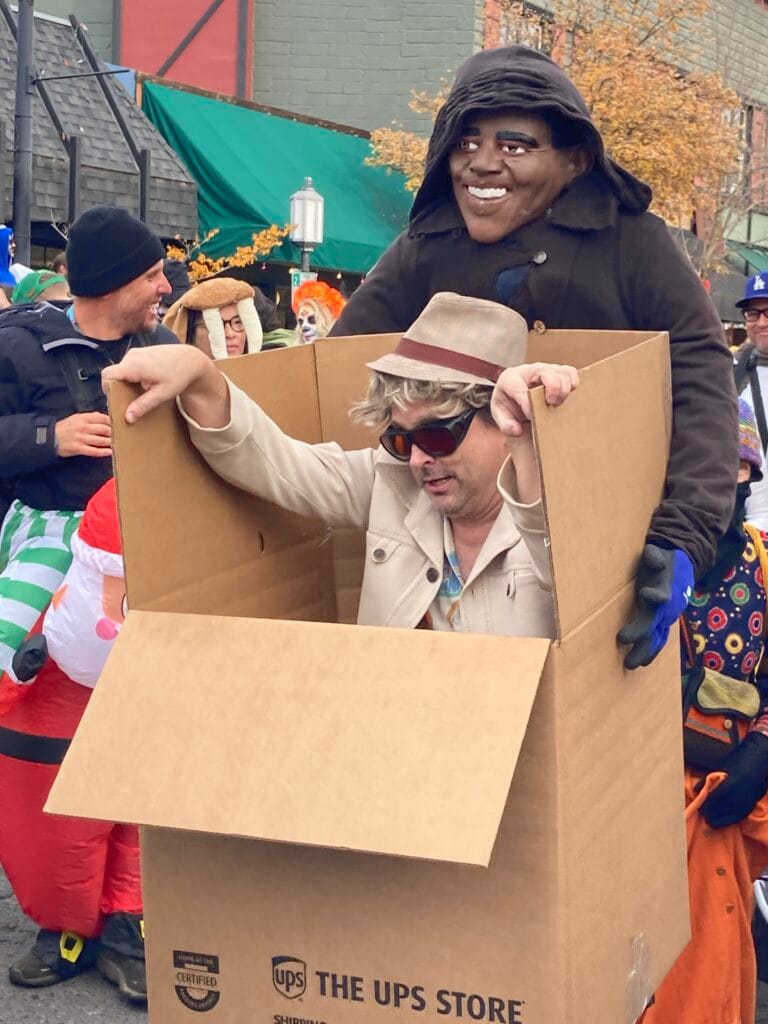 Ashland Children's Halloween parade 2025 - he was trying to escape the box.