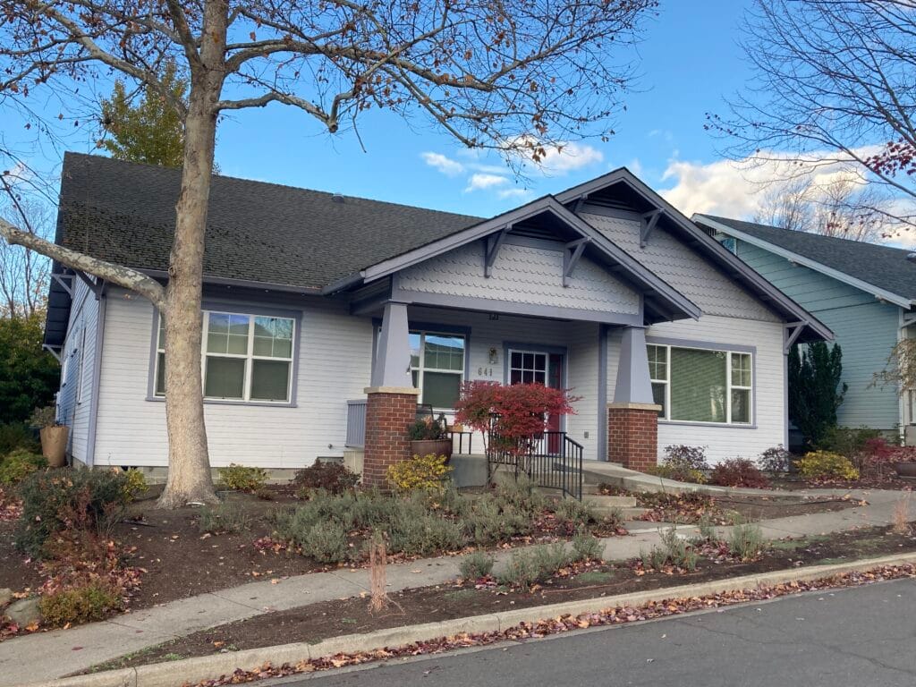 641 Nepenthe Road, the second house built at Mountain Meadows. Built for Madeline Hill's parents.