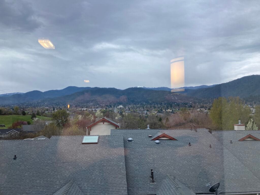 As I walked with Madeline Hill, she showed me how the architecture stepped up the hill to allow views from each condominium building. This view is from Birch.