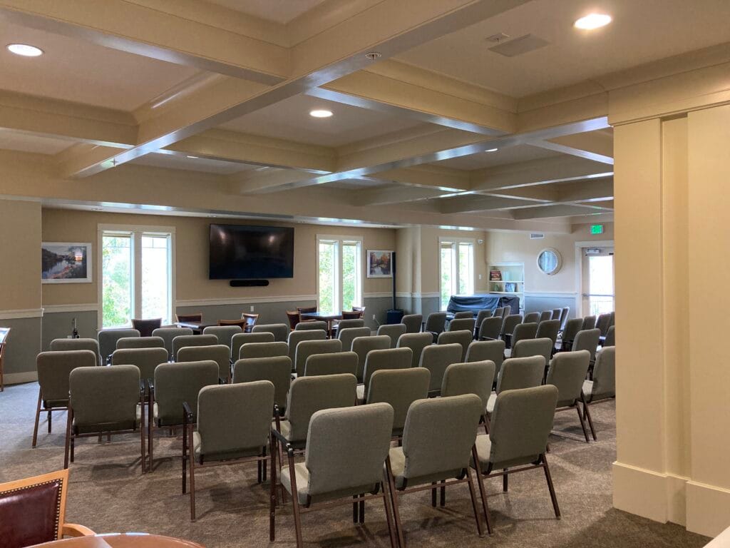 This is the large meeting room at the Clubhouse.