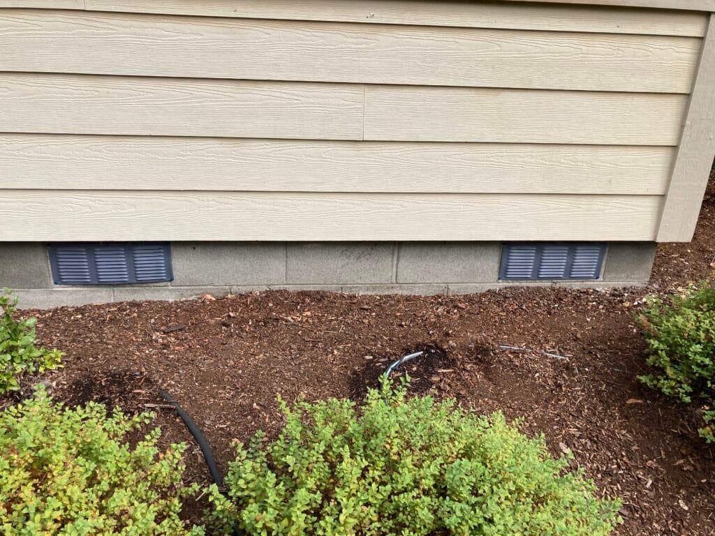 Recently installed "Firewise" house vents in Mountain Meadows.