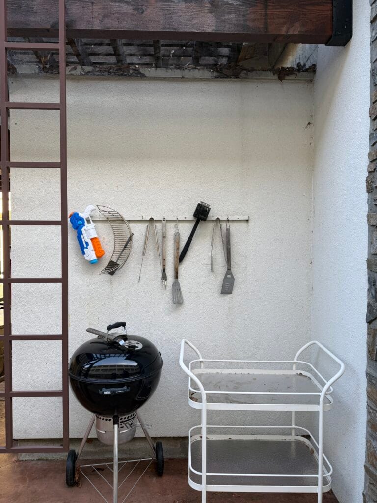 Barbecue in courtyard of Pavilion Place at Mountain Meadows, Dec 2025.