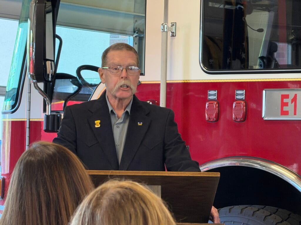 William S. Phillips, renowned aviation artist, donated his 9/11 painting to Ashland Fire & Rescue during a ceremony on September 11, 2026.