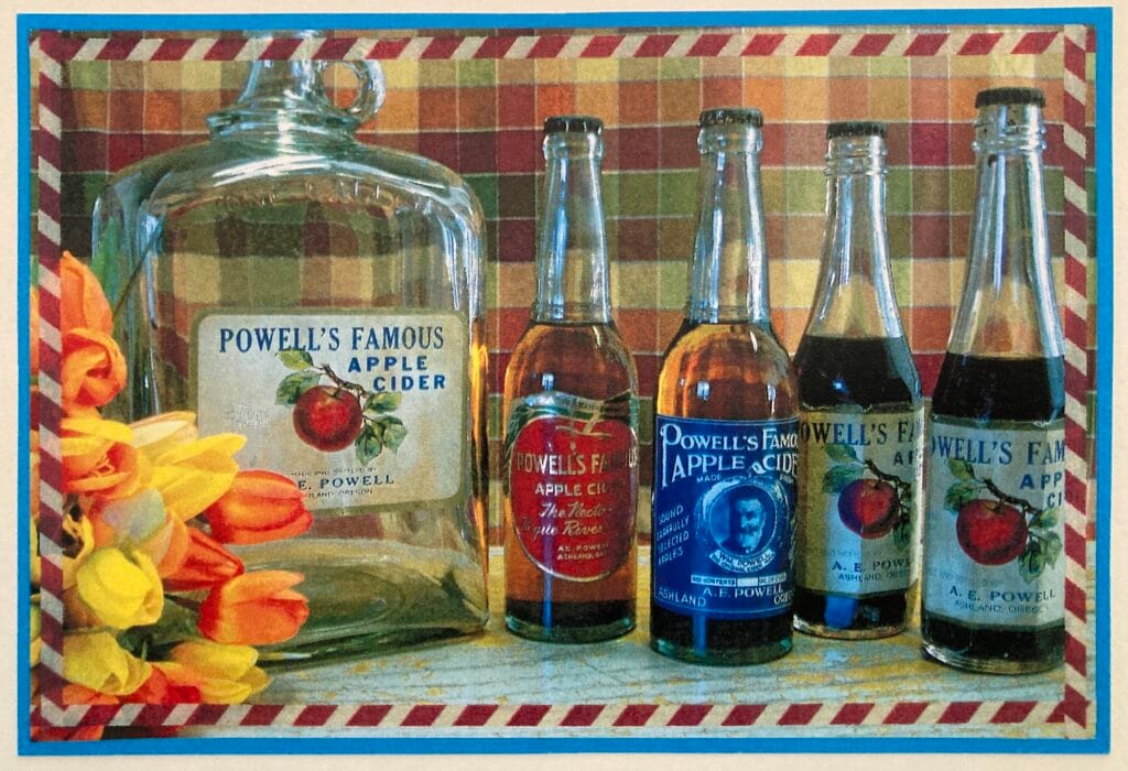 "Powell's Famous Apple Cider" bottles